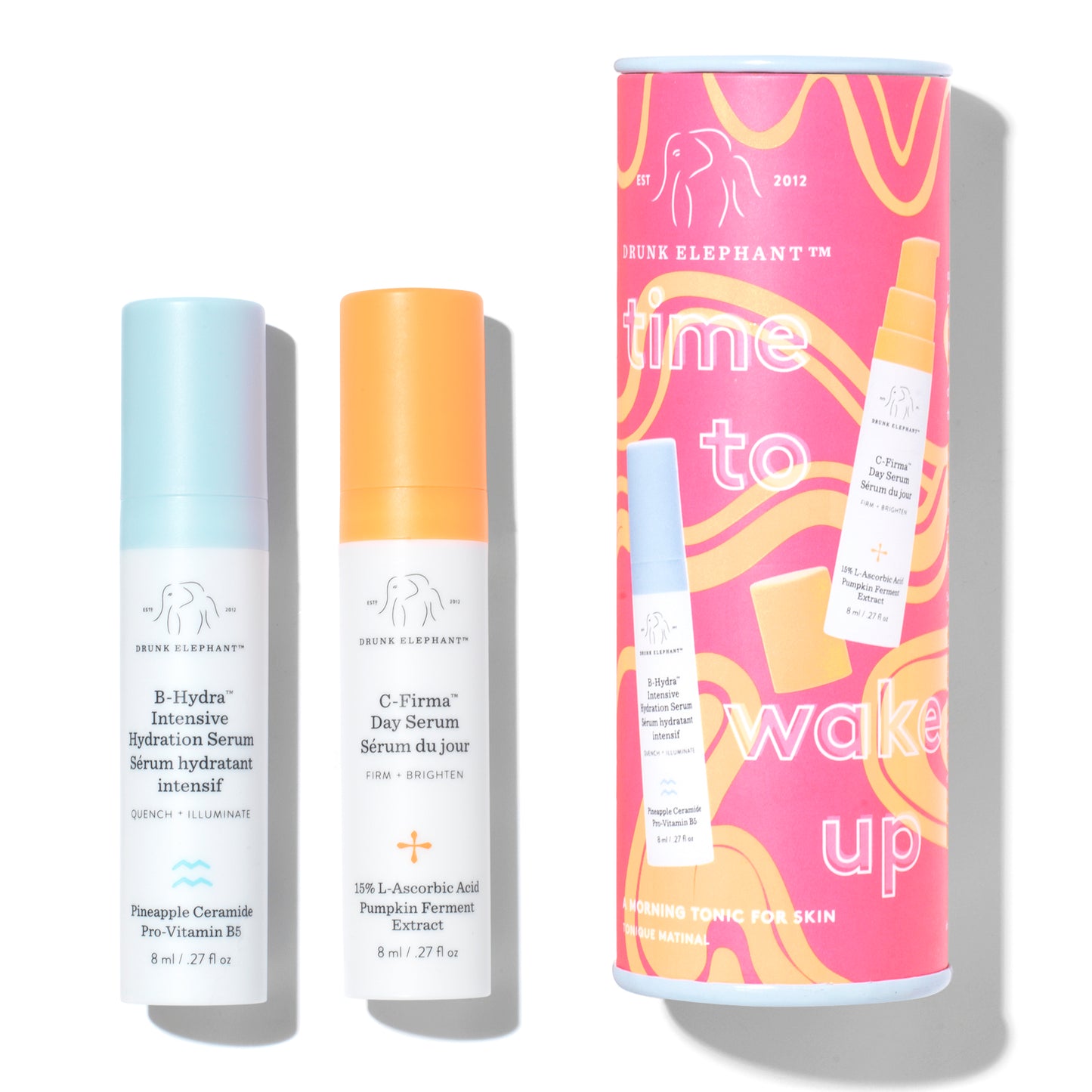 Drunk Elephant Time to Wake Up Vitamin C + Hydration Serum Duo