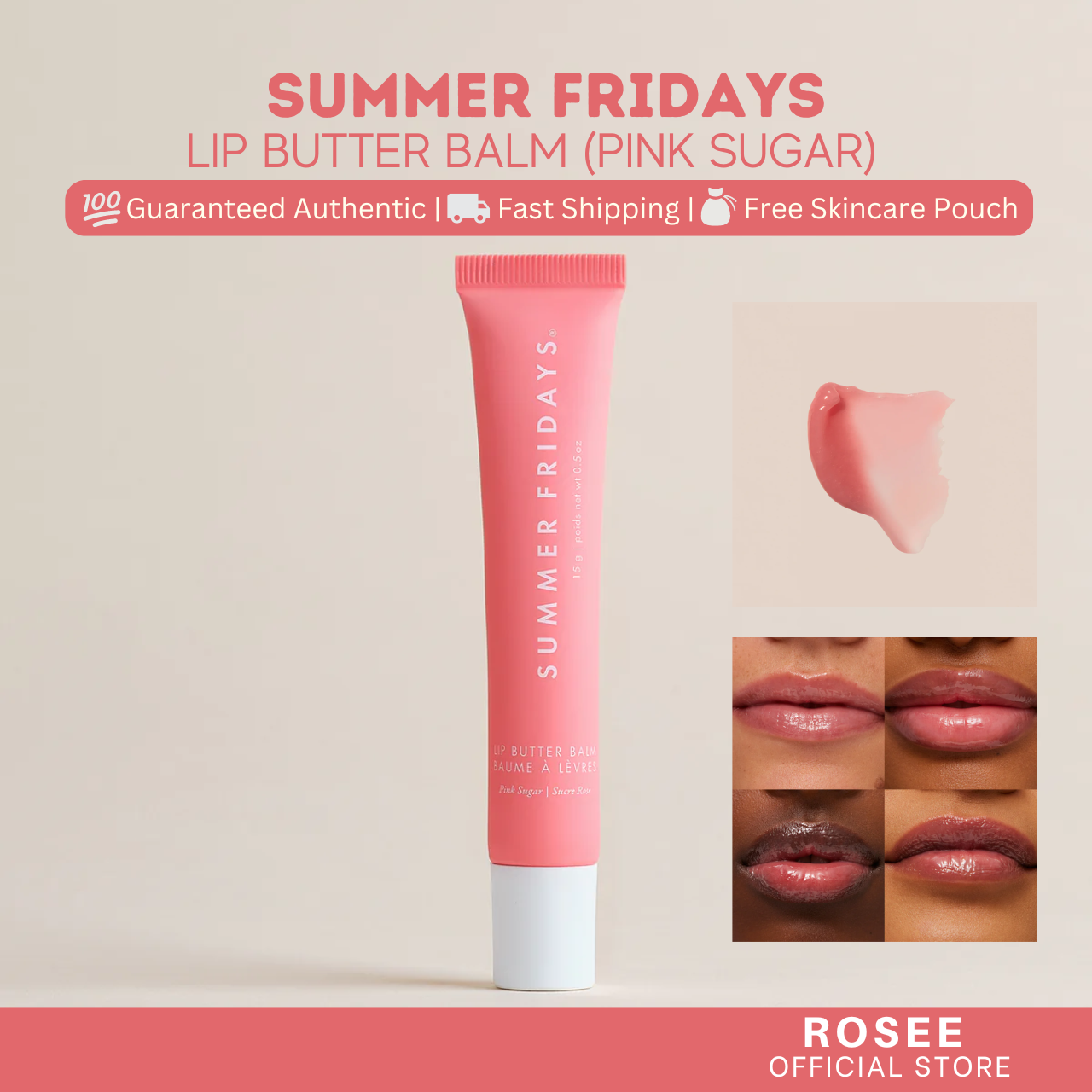 Summer Fridays Lip Butter Balm for Hydration and Shine