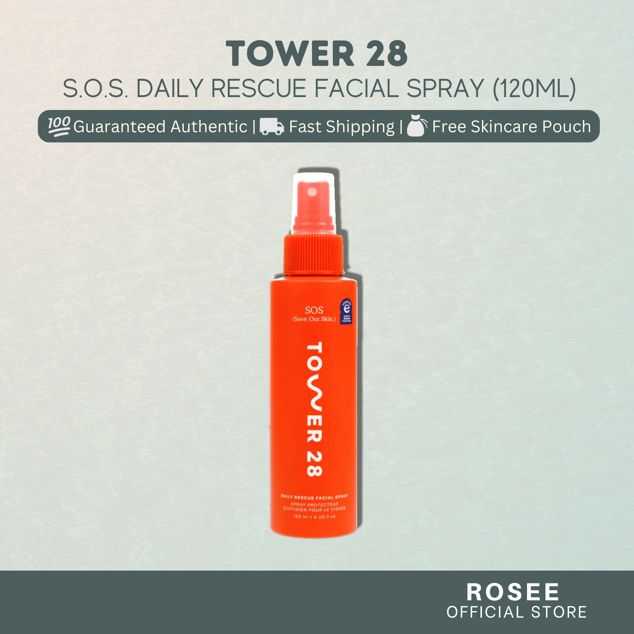 Tower 28 Beauty SOS Daily Rescue Facial Spray with Hypochlorous Acid