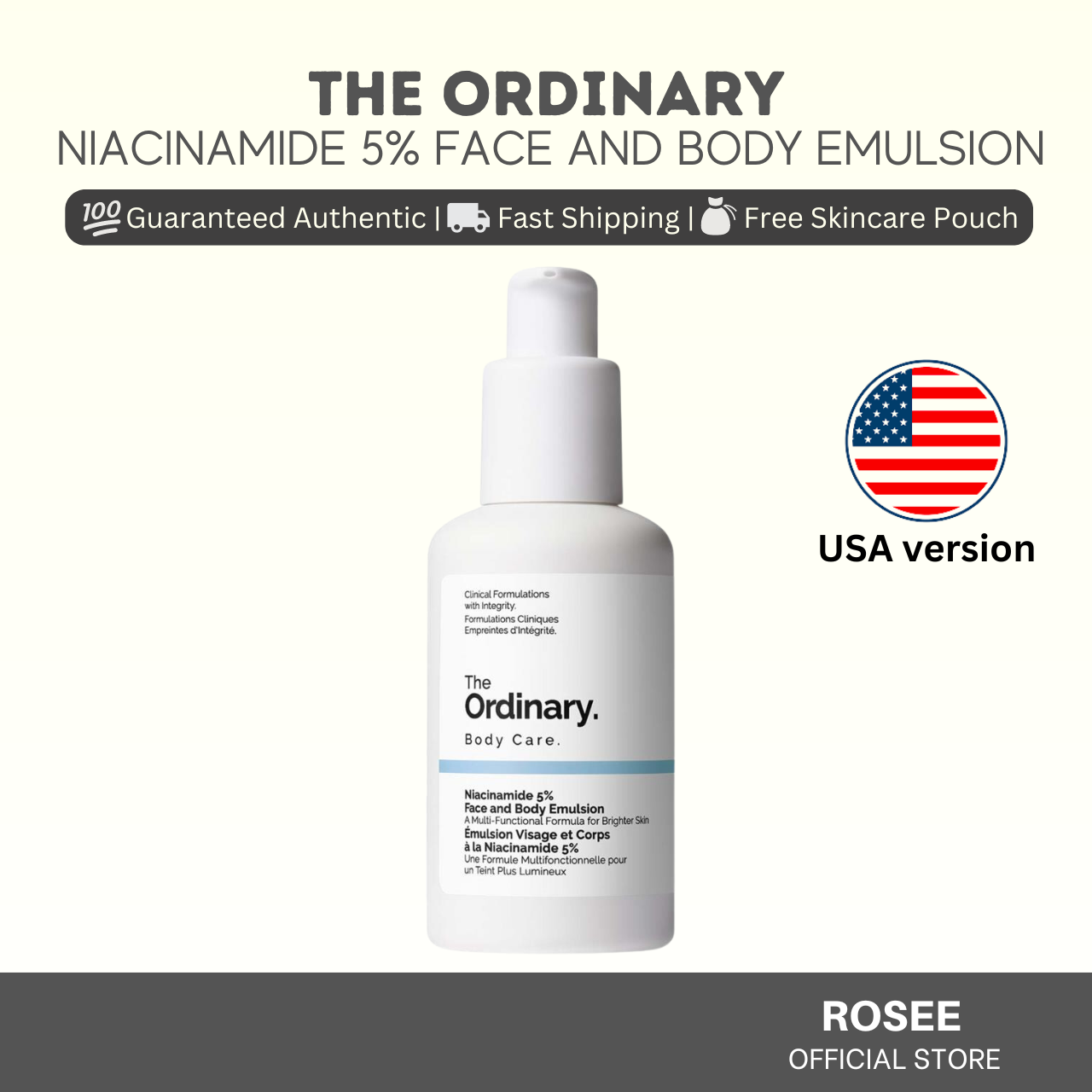 [US] The Ordinary - Niacinamide 5% Face And Body Emulsion - 100ml