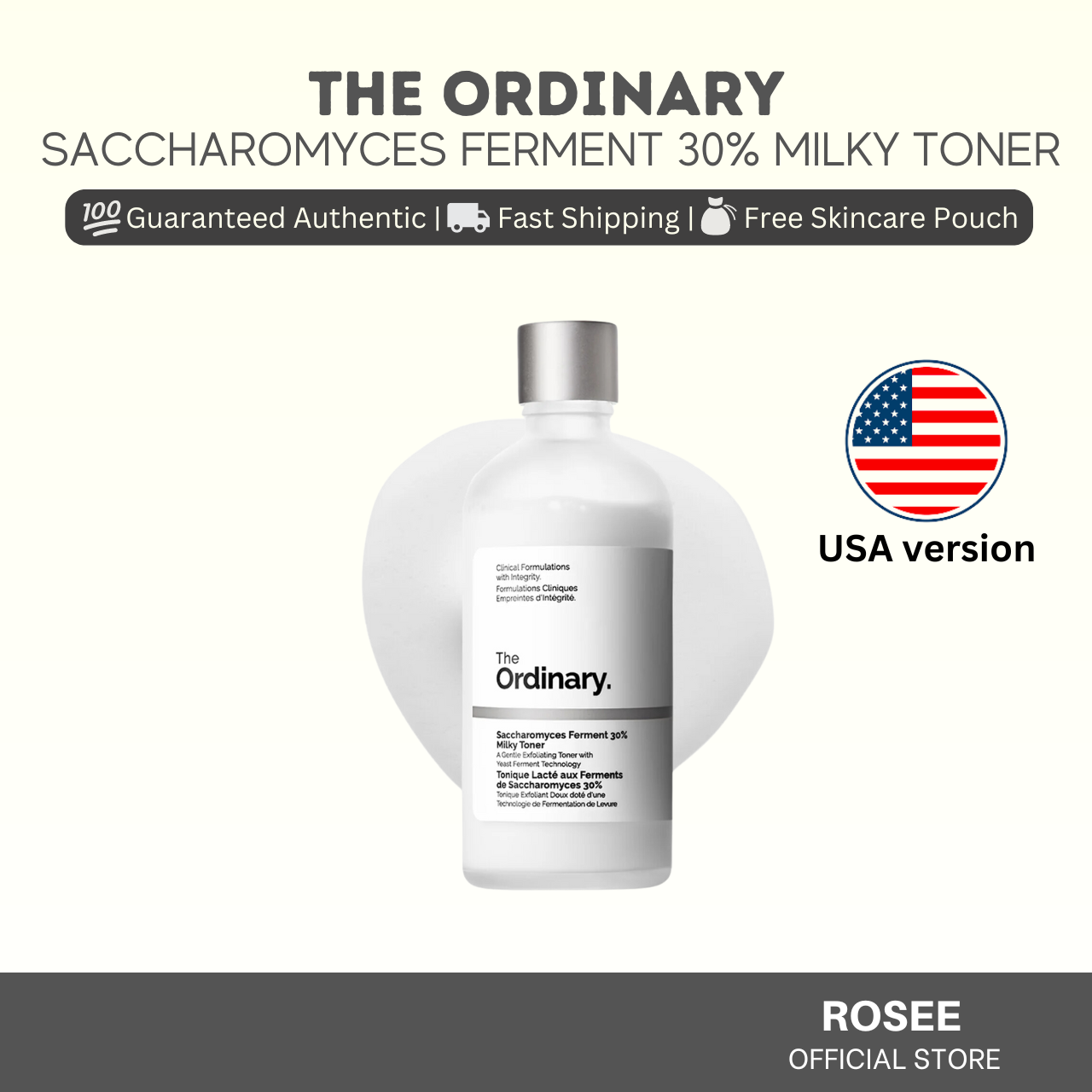 [US] The Ordinary - Saccharomyces Ferment 30% Milky Toner - 100ml