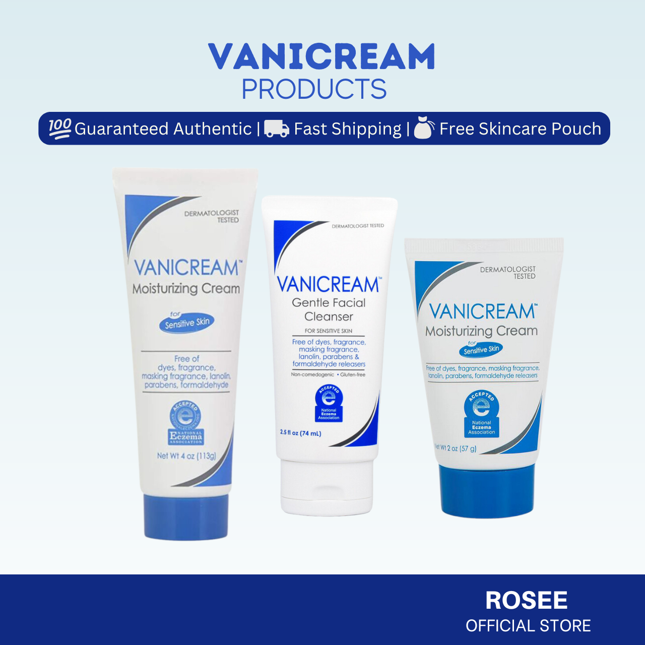 Vanicream Products (Gentle Facial Cleanser & Moisturizing Cream)