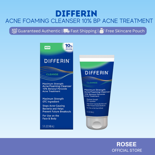 Differin Acne Foaming Cleanser 10% Benzoyl Peroxide Acne Treatment 148ml