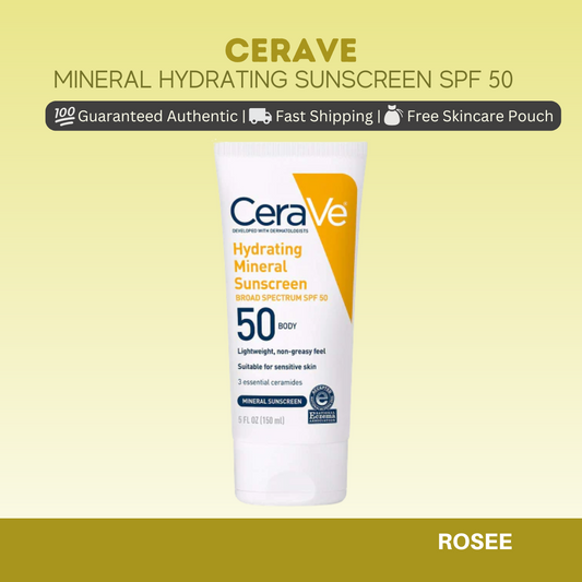 Cerave Hydrating Mineral Sunscreen SPF 50 Body Lotion 150ml