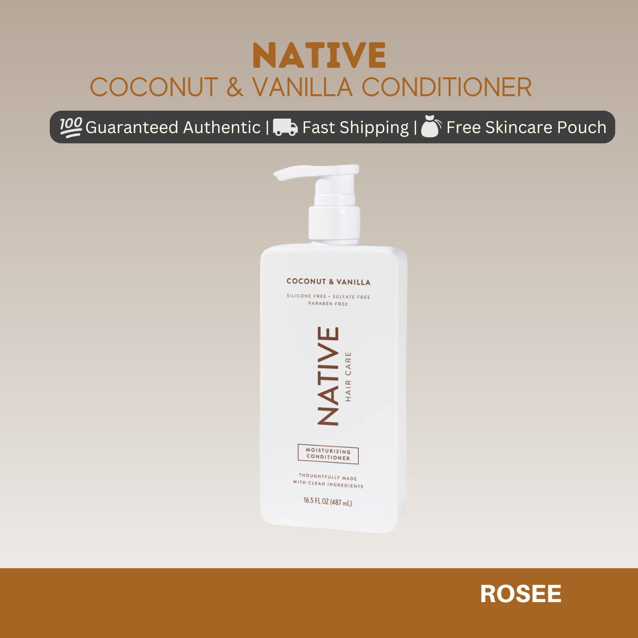 Native Coconut & Vanilla Shampoo and Conditioner