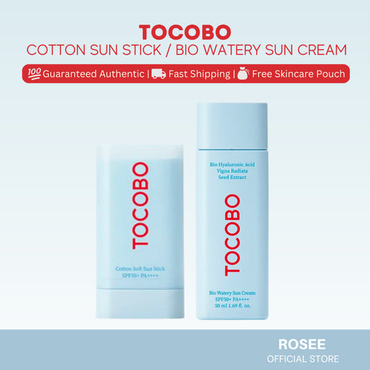 Tocobo Cotton Soft Sun Stick 19g / Bio Watery Sun Cream 50ml SPF50+