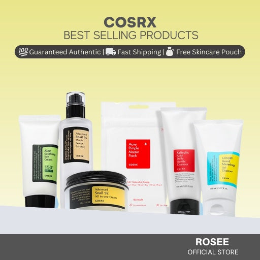 COSRX Products - Salicylic Cleanser, Low pH Cleanser, Acne Pimple Patch, Snail Mucin Essence