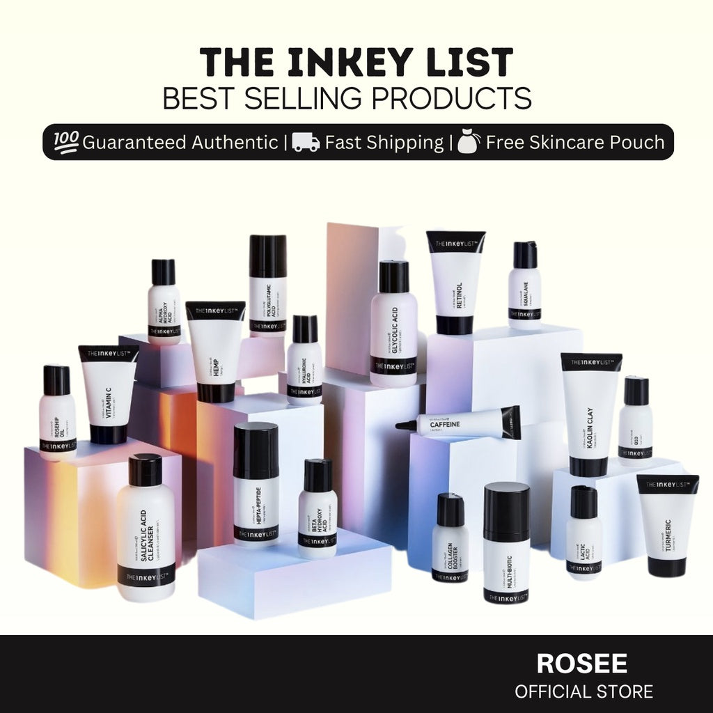 The Inkey List Products - Salicylic Cleanser, Retinol Serum, Caffeine Eye Cream, Hyaluronic Acid