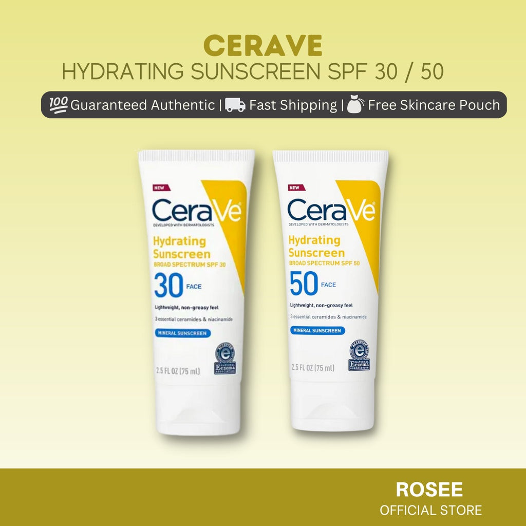 CeraVe Hydrating Sunscreen SPF 30 / 50 Face Lotion 75ml