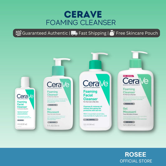 Cerave Foaming Facial Cleanser 87ml, 237ml, 355ml, 473ml, 1000ml (US/ Europe versions)